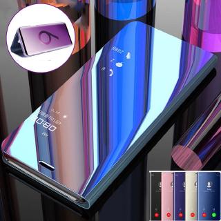 OPPO A31 2020 A9 A5 2020 A52 A92 F11 F11Pro Pro Realme C2 C1 A1K A5S A3S F1S A7 A12 A71 A83 F1 F3 Plus F1Plus F3Plus Clear View Flip Mirror Standing Case