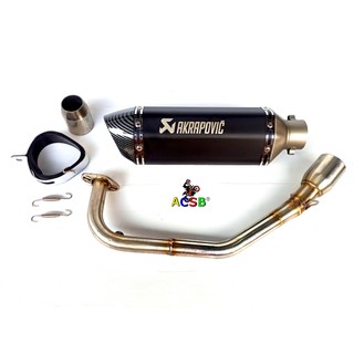 ชุดปลายท่อ Akrapovic 14" พร้อมคอท่อสแตนเลสแท้ ตรงรุ่น✨GPX Drone✨