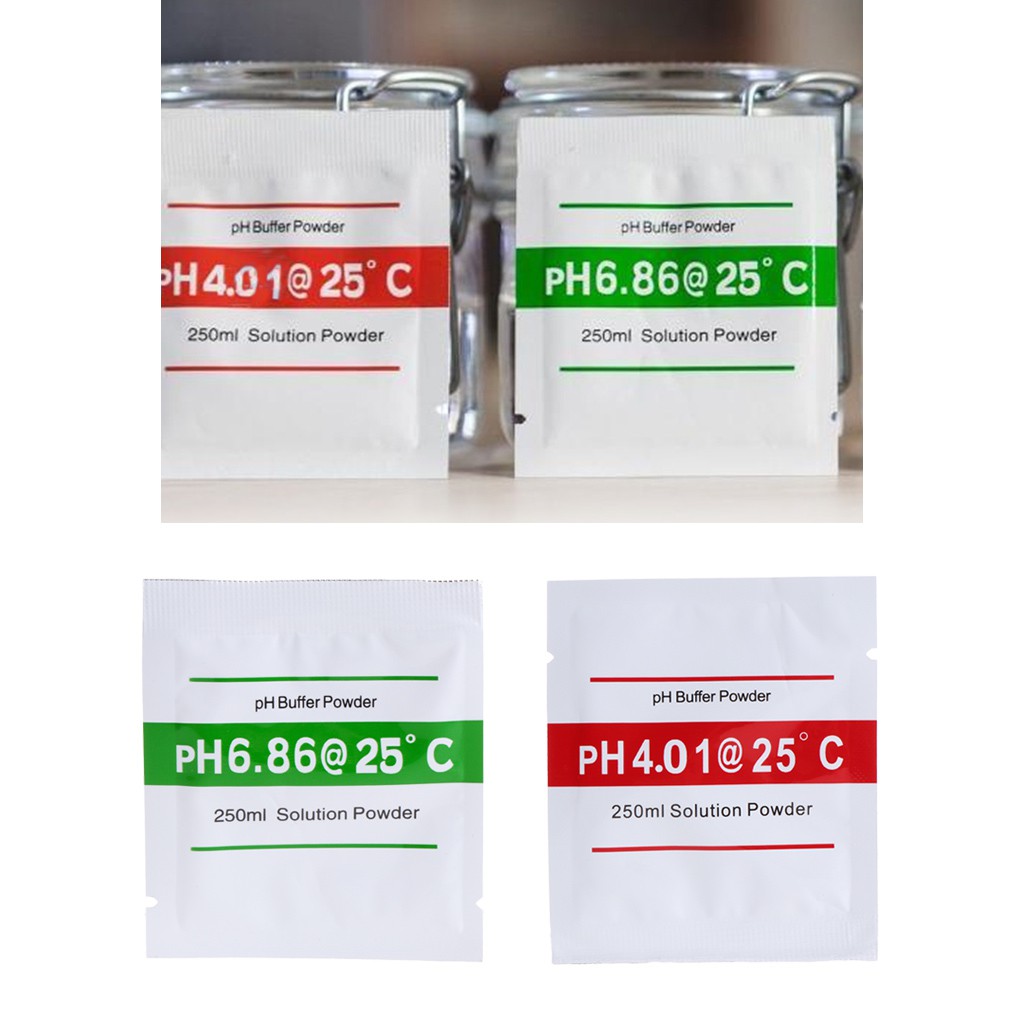 20 ชิ้น PH Buffer Solution Powder PH สําหรับเครื่องวัดการวัด
