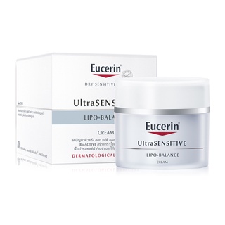 Eucerin Ultrasensitive Lipo Balance Cream ยูเซอริน ครีมบำรุงผิวหน้า ผิวแห้ง ลอกเป็นขุย หลังทำเลเซอร์ ขนาด 50 ml (02407)