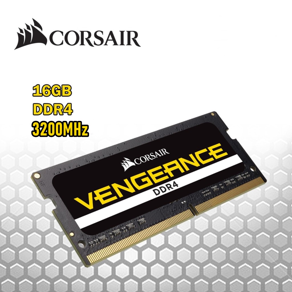 16GB (16GBx1) DDR4/3200MHz RAM NOTEBOOK (แรมโน้ตบุ๊ค) CORSAIR VENGEANCE (CMSX16GX4M1A3200C22)