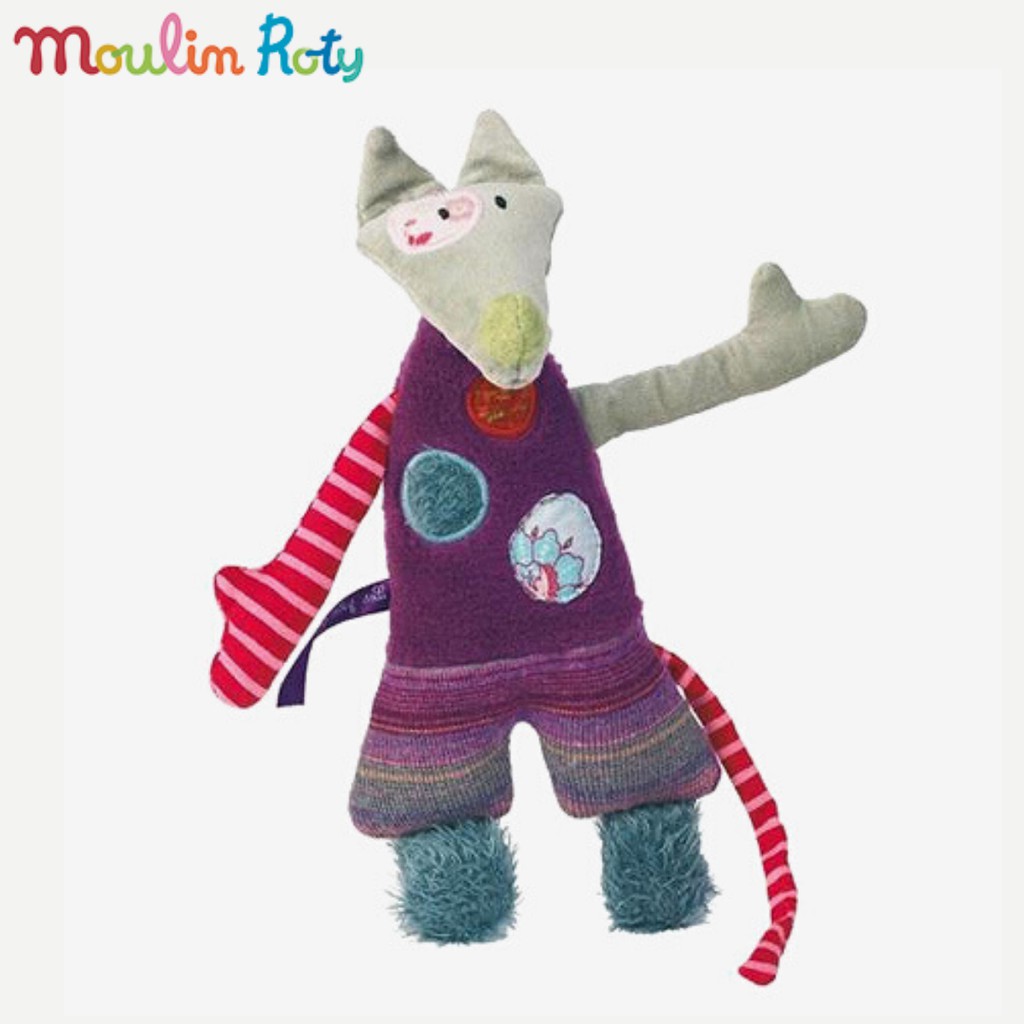 Moulin Roty ตุ๊กตาจิ้งจอกแสนกล ตุ๊กตาผ้าเน่า + กล่องของขวัญ Le Loup  MR-642239