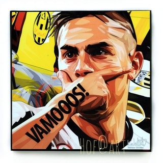 Paulo Dybala เปาโล ดีบาล่า Juventus ยูเวนตุส รูปภาพ​ติด​ผนัง​ pop art ฟุตบอล​ กรอบรูป​​ ของขวัญ รูปภาพ แต่งบ้าน