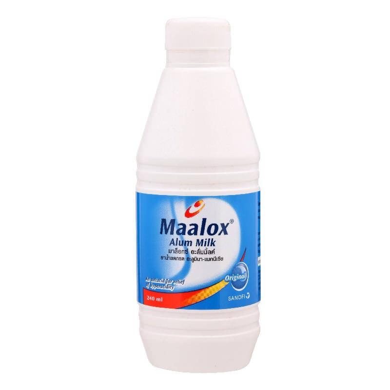 Maalox Alum Milk 240 ml ยาลดกรด ท้องเฟ้อ ลดกรด จุกแน่น จุกเสียด