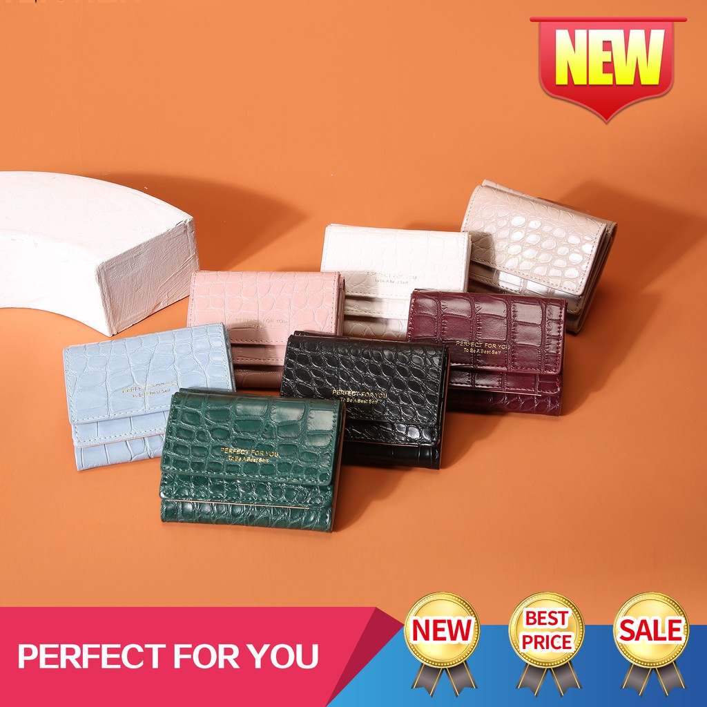 กรอกโค้ด MMS15BAG ลด 9% สูงสุด 15.- WSB 1S กระเป๋าสตางค์ผู้หญิงใบสั้น 3 พับ WSB 1S