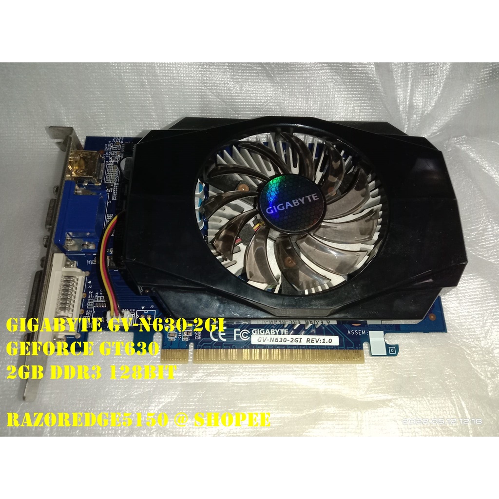 (การ์ดจอมือสอง) GIGABYTE GeForce GT630 2GB DDR3 128bit