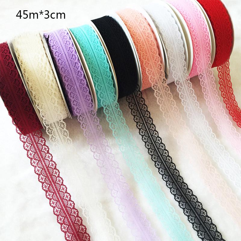 3cm*45m Packaging Lace Hollow Ribbon for Flower Gift DIY Wed…