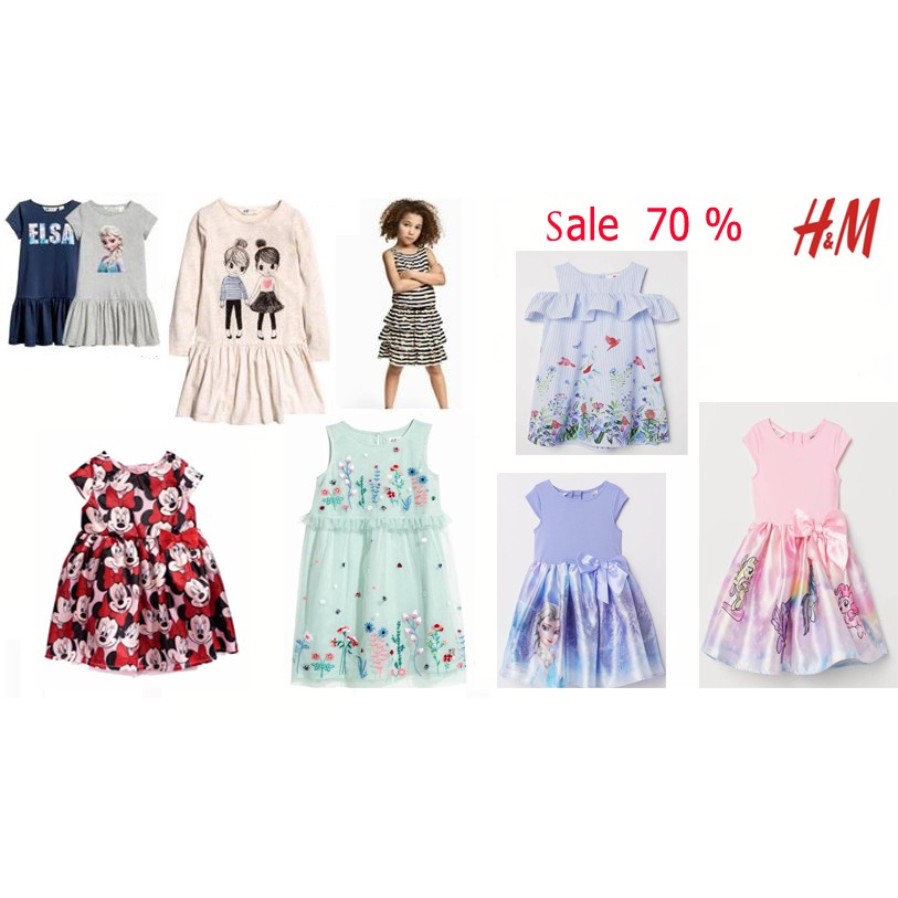 ชุดเด็กผู้หญิง h&m  เดรสเด็กผู้หญิง เสื้อผ้าเด็กผู้หญิง พร้อมส่ง