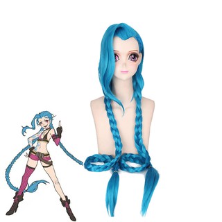 วิกผมคอสเพลย์ League Of Legends Lol Runaway Lolita Jinx / Jinx / Jinx 120 ซม .