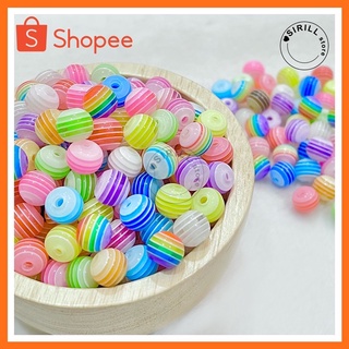 ลูกปัดโพนี่ Pony Bead / Layers Bead ลูกปัดเรนโบว์ ลูกปัดแคนดี้ ลูกปัดชั้น ลูกปัดคละสี 6mm 8mm