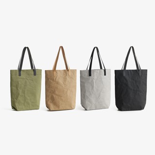 Shuter Life Paper Tote Bag  D4791-1 กระเป๋าสะพาย สไตล์มินิมอล มี 4 สี (สีน้ำตาล, สีเทา, สีดำ, สีเขียว)