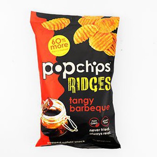 Popchips Potato Ridges Tangy Barbeque 3o มันฝรั่งทอด Popchips Tangy Barbeque 3o