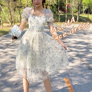 🌷AS.MA 🌷 ชุดเดรสกระโปรงลูกไม้เจ้าหญิง ดีเทลลูกไม้น่ารักสุดๆ # AS.MA lace dress #