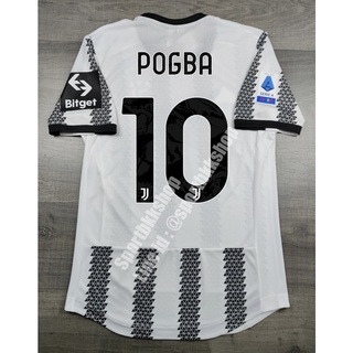 [Player] - เสื้อฟุตบอล ยูเวนตุส Home เหย้า 2022/23 เกรดนักเตะ พร้อมเบอร์ชื่อ 10 POGBA และอาร์มกัลโช่ซีรีย์เอ