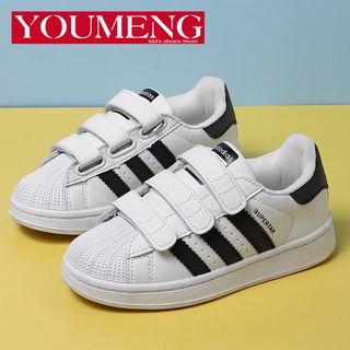 รองเท้า เด็ก รองเท้าผ้าใบ รองเท้าลำลอง รองเท้าสีขาวเล็ก ๆ size27-37【9918】