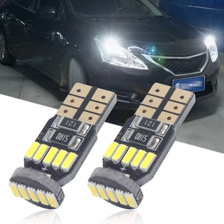 หลอดไฟ Led W5W T10 Led 194 3014 15 Smd Canbus สําหรับติดภายในรถยนต์ 10pcs