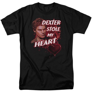 เสื้อยืดลําลอง แขนสั้น พิมพ์ลาย Dexter Bloody Heart TV S-3X เข้ากับทุกการแต่งกาย สําหรับผู้ชาย 860766S-5XL