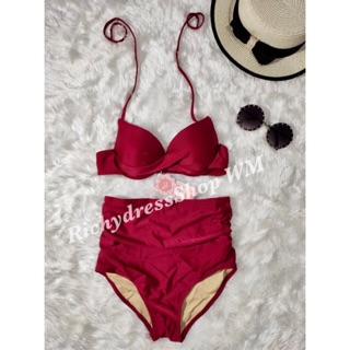 ชุดบิกินี่ สีแดงสวยถ่ายงานจริง bikini ชุดว่ายน้ำ