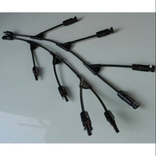 MC4 Solar Cable 4 T 1 ข้อต่อสายโซล่าเซลล์ เข้า 4  ออก 1 แบบกิ่ง พร้อมส่ง