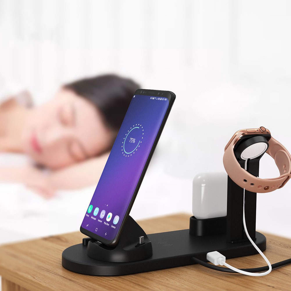 Wireless Charger, 3 in 1 Wireless Charging เครื่องชาร์จไร้สาย Stand ราคา ถูกที่สุด ดีลบีเคเค แกลเลอรีภาพที่ 8