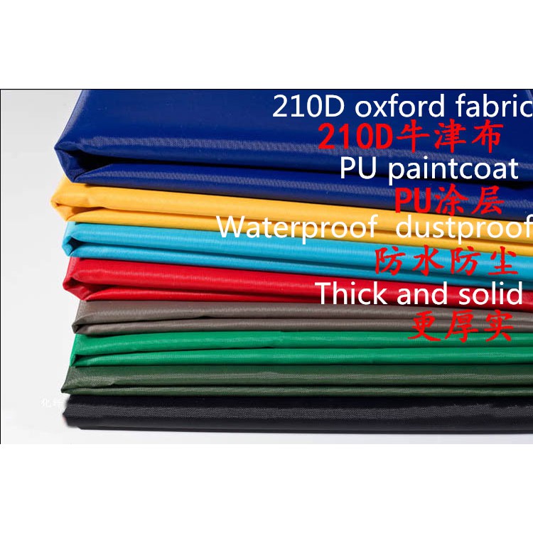 210D Coted เงิน PVC ผ้า Oxford กันน้ํา Sun block ผ้าป้องกันรังสีอัลตราไวโอเลต DIY หลังคาปกผ้า 50X150 ซม.