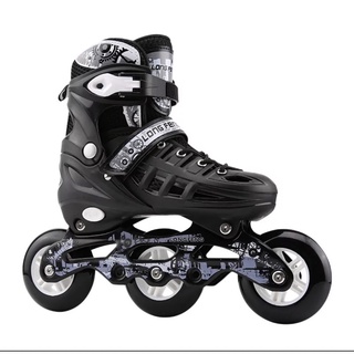 3ล้อ Pu สเก็ตอินไลน์ปรับ Roller รองเท้าสเก็ต Roller รองเท้าผ้าใบ Slalom ความเร็ว Patines ฟรีสเก็ต Racing สเก็ต