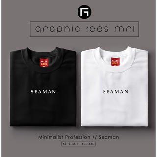 กราฟิก Tees MNL GTM มินิมอลอาชีพ Seaman เสื้อที่กําหนดเองเสื้อยืด Unisex สําหรับผู้หญิงและผู้ชาย trE