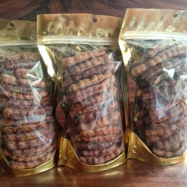 มะขามหวานแกะเม็ด(ไร้เม็ดอบแห้ง)แพ็ค400กรัม(ฝัก)ถุง229บาท