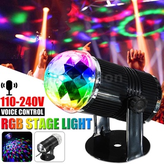 ไฟเวที RGB LED คริสตัล หมุนได้ ควบคุมด้วยเสียง ไฟเวที ไฟเวที สีสันสดใส ไฟบาร์