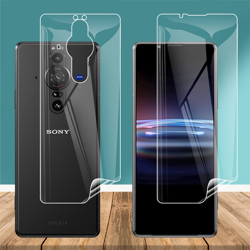 ฟิล์มไฮโดรเจลบางเฉียบสําหรับ Sony Xperia Pro-I Pro I 6.5 "Soft TPU ด้านหน้าด้านหลังคลุมทั้งหมดปกป้องหน้าจอฟิล์มป้องกันโปร่งใส