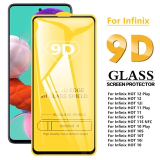 9D Tempered Glass for Infinix HOT 12 Play NFC 12 12i 11S 11 Screen Protector for Infinix HOT 10 Play 10S 10i 10T 9 Full Cover Glass