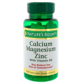 แท้ 💯 พร้อมส่ง 100เม็ด! แคลเซี่ยม แมกนีเซียม วิตามินดี3 บำรุงกระดูก Calcium Magnesium VitaminD3, Natures bounty