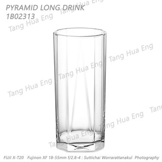 ( 6 ใบ ) Ocean glass แก้ว PYRAMID LONG DRINK, 380 มล. #1B02313 ยี่ห้อโอเชี่ยน (กล่อง6ใบ)