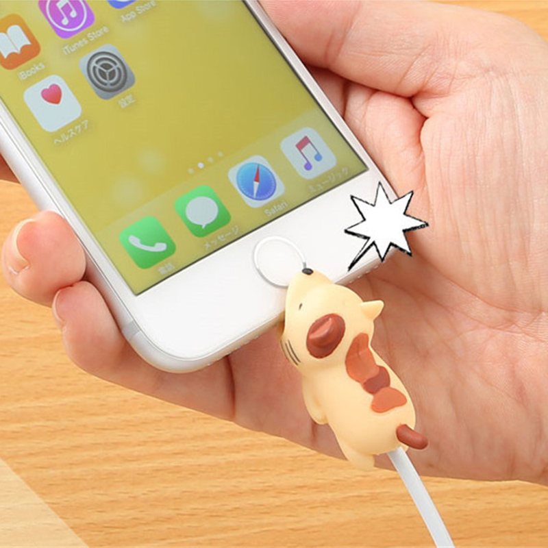 สําหรับ IPhone Android Universal สัตว์รูปร่างสายชาร์จ Data Line Protector อุปกรณ์เสริม Gadget Anti-b