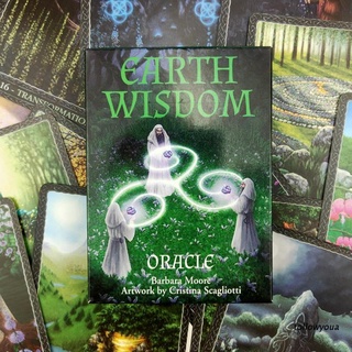 Folღ การ์ดเกมส์ Earth Wisdom Oracle ภาษาอังกฤษ 32 การ์ดสําหรับครอบครัว