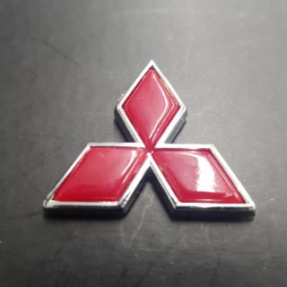 Logo Mitsubishi ขอบแดง ขนาด 3,6,7.5 cm