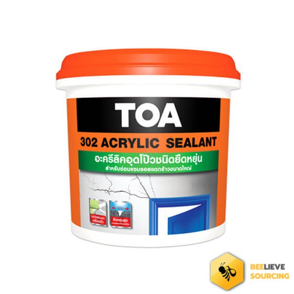 TOA 302 Sealant อะคริลิกอุดโป๊วชนิดยืดหยุ่น