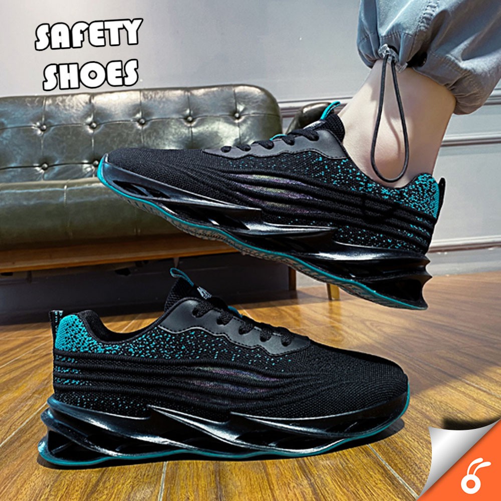 1256 ZAI ZAI Safety Boot รองเท้ากีฬา Anti-Smashing Breathable สบาย Anti-Puncture รองเท้าเหล็กป้องกัน