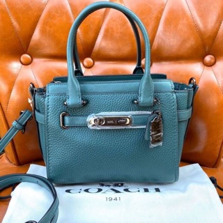 COACH SWAGGER 21 COLOR: DARK TURQUOISE/DARK GUNMETAL งานชอปมีถุงผ้าค่ะ