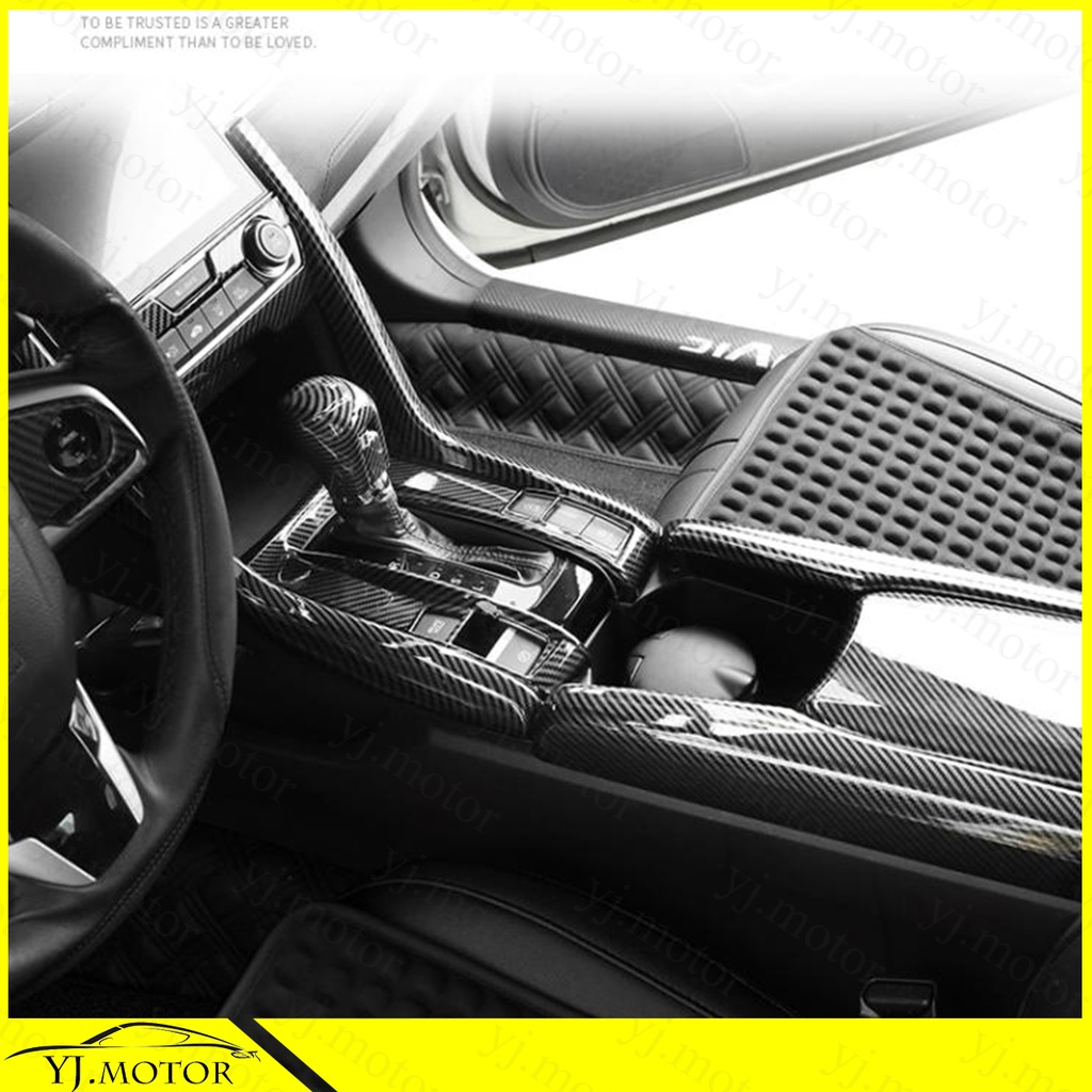 2016-2020 Honda Civic FC แผงครอบเกียร์ ฝาครอบแผงเกียร์ แบบครึ่ง Gear Panel Cover Gear Shift Panel Frame Cover Trim ราคา ถูกที่สุด ดีลบีเคเค แกลเลอรีภาพที่ 3