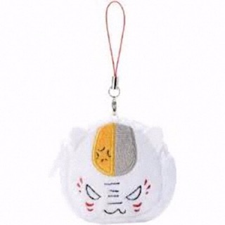 แท้ 100% จากญี่ปุ่น พวงกุญแจ สายเชือก กระเป๋ามินิ แมว Natsumes Book of Friends Mini-Face Porch Cell Phone Strap (Anger)