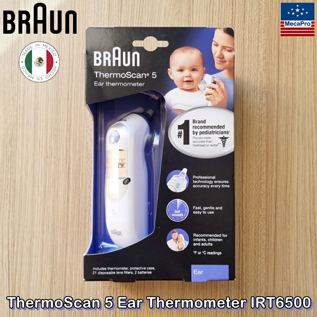 Braun® ThermoScan® 5 Ear Thermometer เครื่องวัดอุณหภูมิ ทางหู ดิจิตอล สำหรับทารก - ผู้ใหญ่ เทอร์โมมิเตอร์