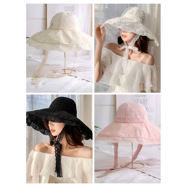 ฺB039 [พร้อมส่งจากไทย] หมวกลูกไม้ ผู้หญิง