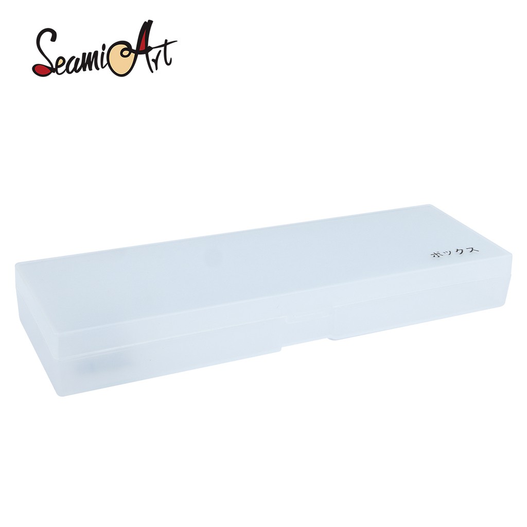 SeamiArt Muji Style Matte Transparent Pencil Case/Painting Tool box/Multifunctiional Stationery Box