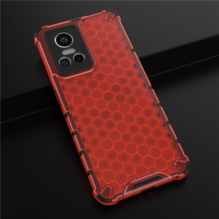 เคสสำหรับ Realme GT Neo 3 Case พลาสติกแบบแข็ง Shockproof Honeycomb Clear Phone Casing Realme GT Neo3 Back Cover