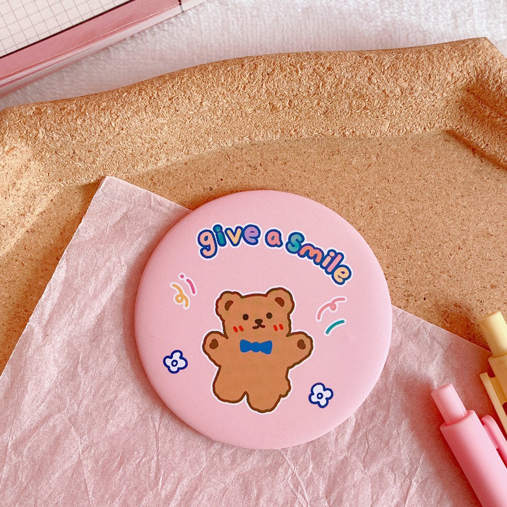 กระจกลายใหม่!! กระจกพกพา น่ารักน่าใช้ น้ำหนักเบา พกพาง่าย ลายน่ารักสดใส กระจกแบบพกพา ร้อมส่งในไทย - 3