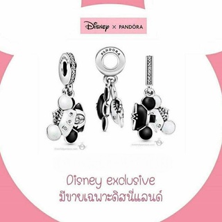 Pandora silver dangle Disney parks หมวกมิกกี้ดำ