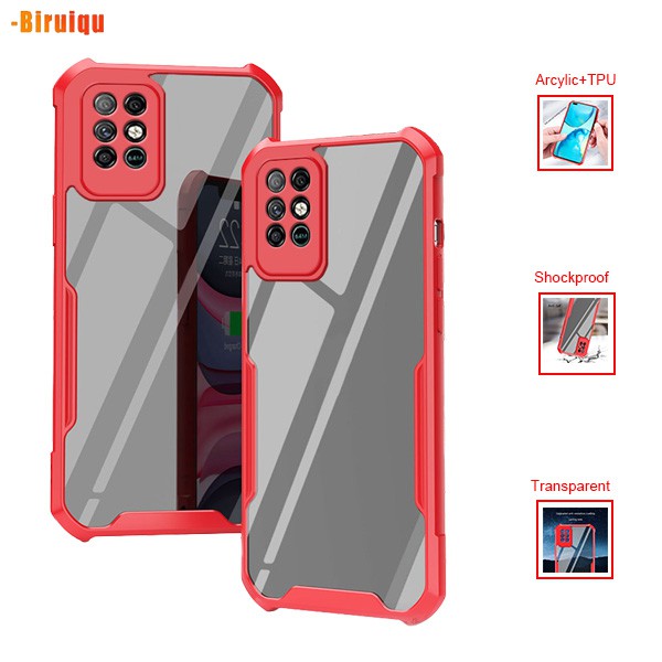 Comebuy Infinix Note 8/Note 8i Hard Case Clear Acrylic TPU Shockproof Full Cover Cases