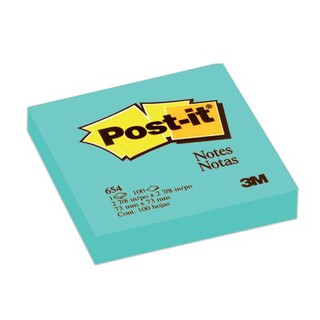 โพสต์-อิท โน้ต 3x3" สีฟ้าพาสเทล โพสต์-อิท 654 Post-It Note 3x3 "Pastel Blue Post-It 654