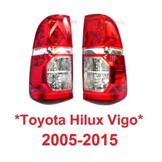 ไฟท้าย ไม่รวมขั้วและหลอดไฟ TOYOTA HILUX VIGO CHAMP 2005 -2014 ไฟหลัง โตโยต้า วีโก้ แชมป์ 2008 เสื้อไฟท้าย อะไหล่ ไฟ 2010